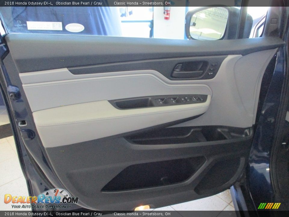 2018 Honda Odyssey EX-L Obsidian Blue Pearl / Gray Photo #25