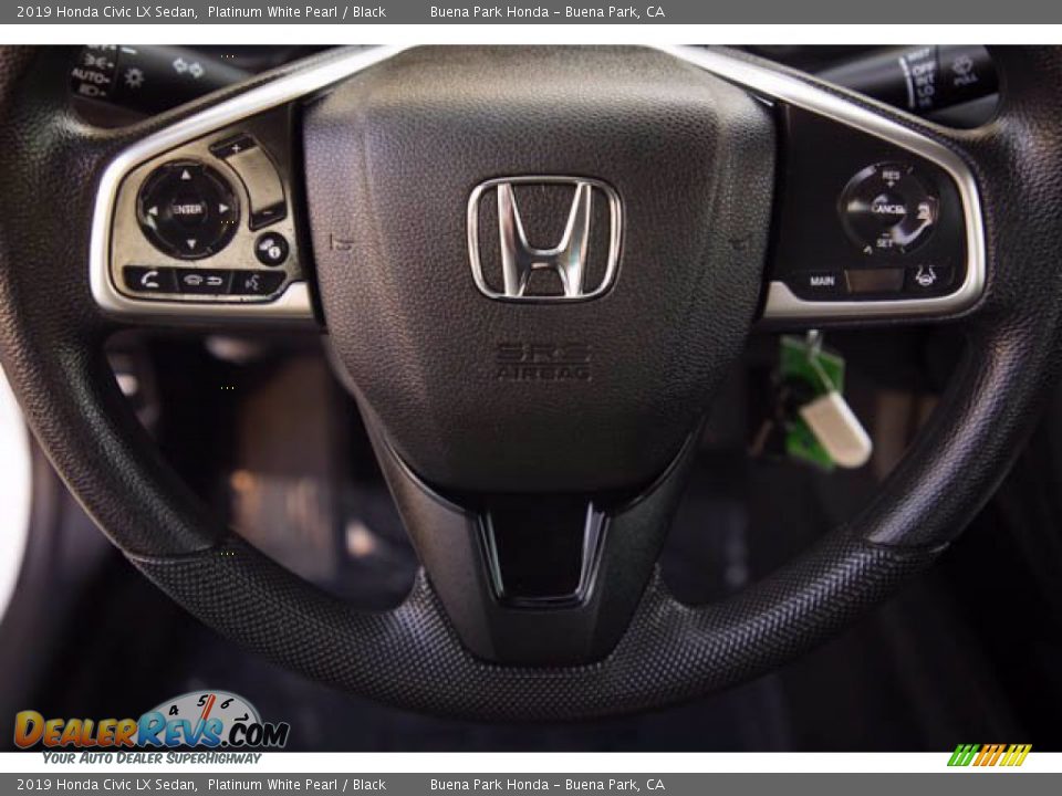 2019 Honda Civic LX Sedan Platinum White Pearl / Black Photo #15