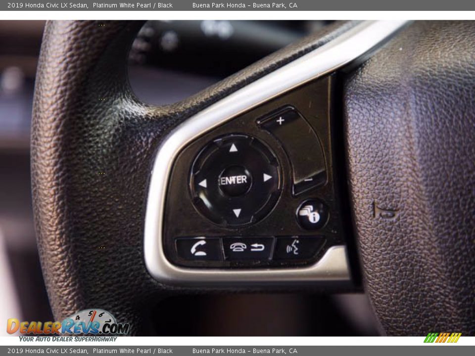 2019 Honda Civic LX Sedan Platinum White Pearl / Black Photo #16