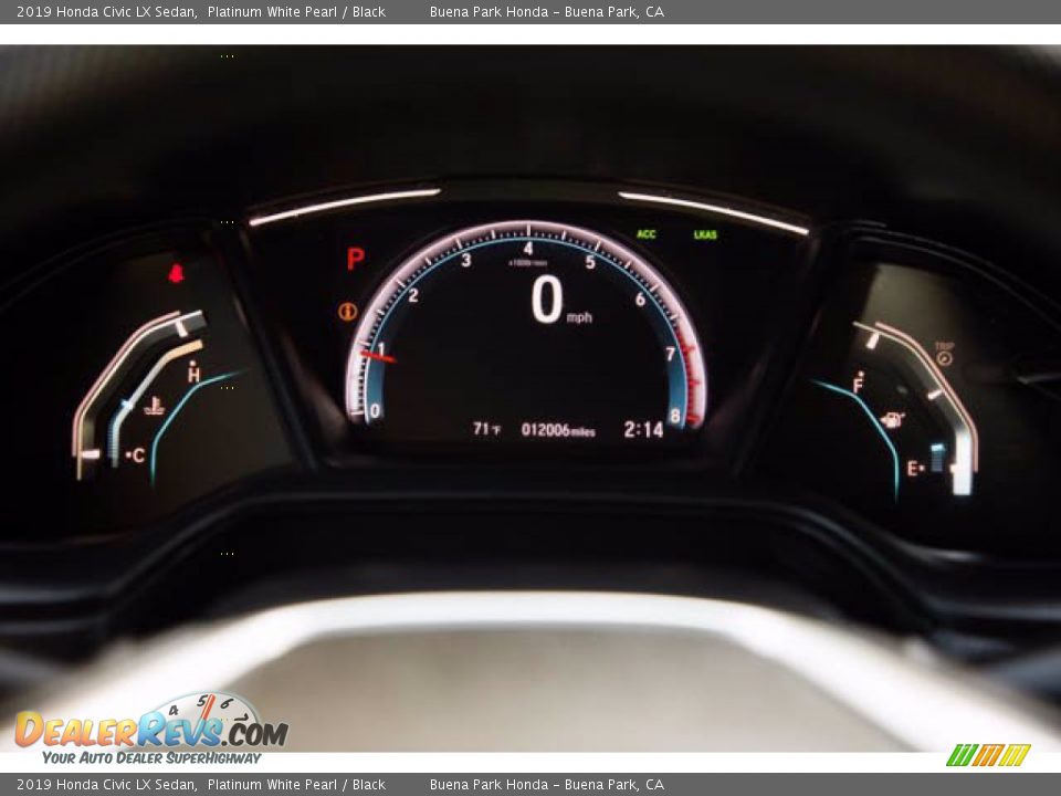2019 Honda Civic LX Sedan Platinum White Pearl / Black Photo #28