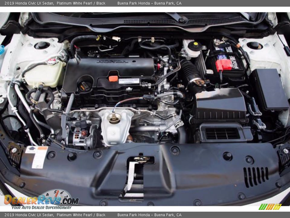 2019 Honda Civic LX Sedan Platinum White Pearl / Black Photo #34
