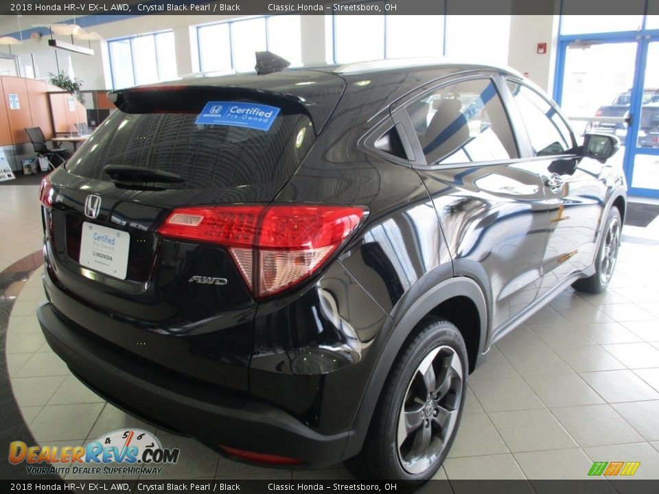 2018 Honda HR-V EX-L AWD Crystal Black Pearl / Black Photo #7