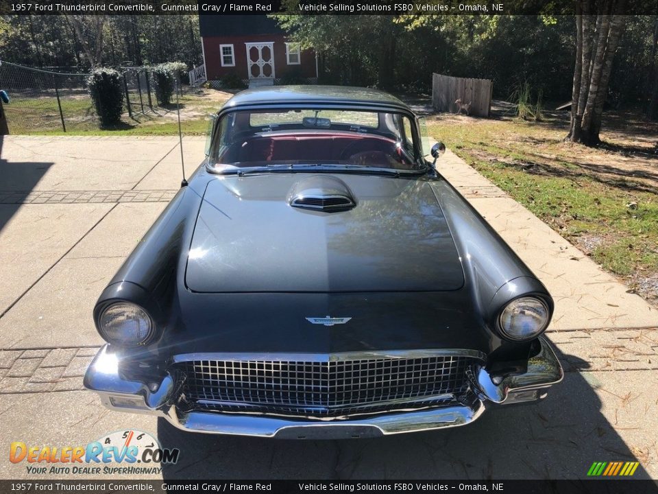 1957 Ford Thunderbird Convertible Gunmetal Gray / Flame Red Photo #10