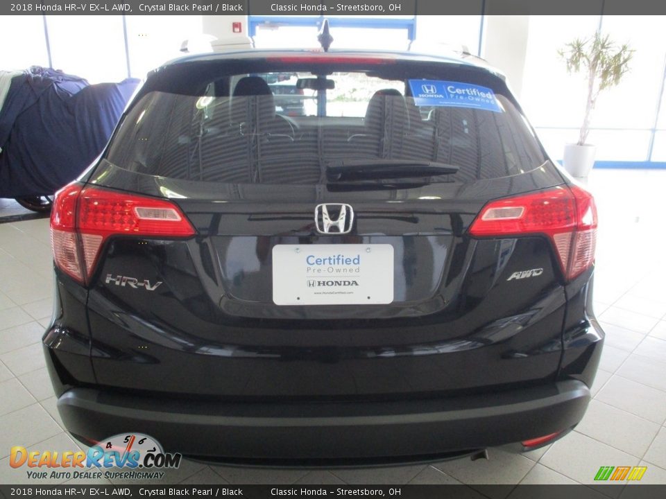 2018 Honda HR-V EX-L AWD Crystal Black Pearl / Black Photo #8