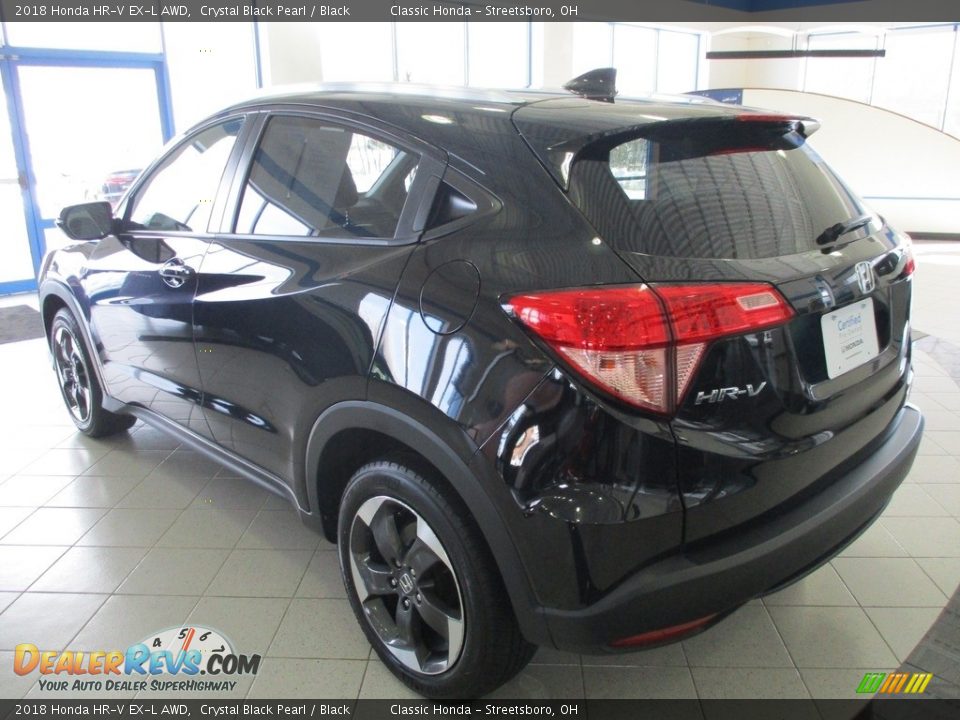 2018 Honda HR-V EX-L AWD Crystal Black Pearl / Black Photo #9