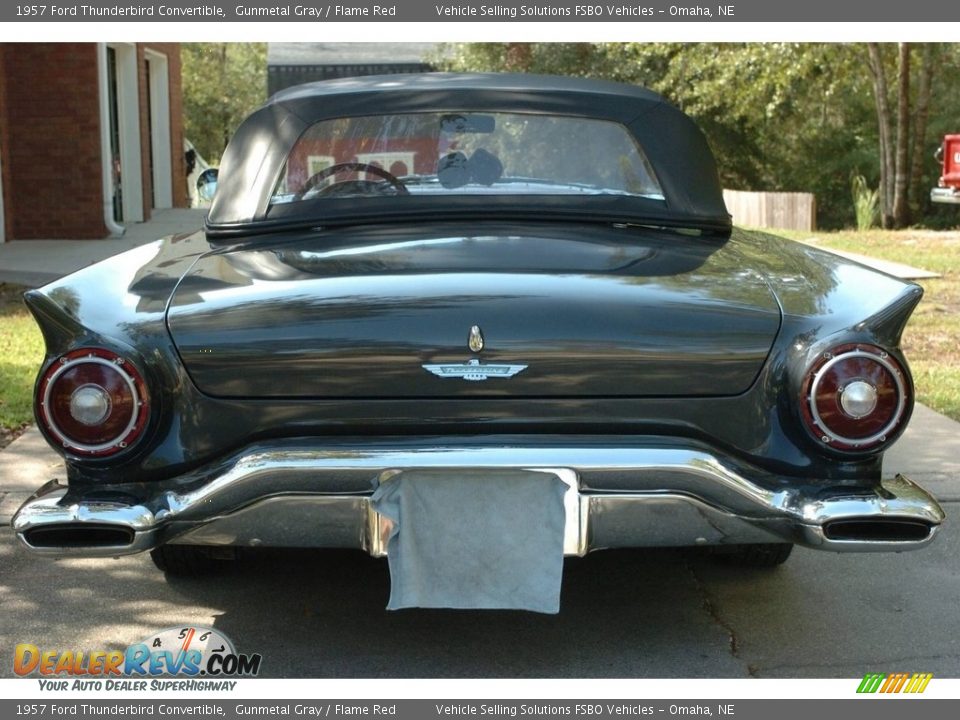 1957 Ford Thunderbird Convertible Gunmetal Gray / Flame Red Photo #12