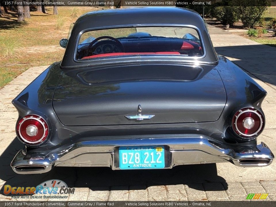 1957 Ford Thunderbird Convertible Gunmetal Gray / Flame Red Photo #13