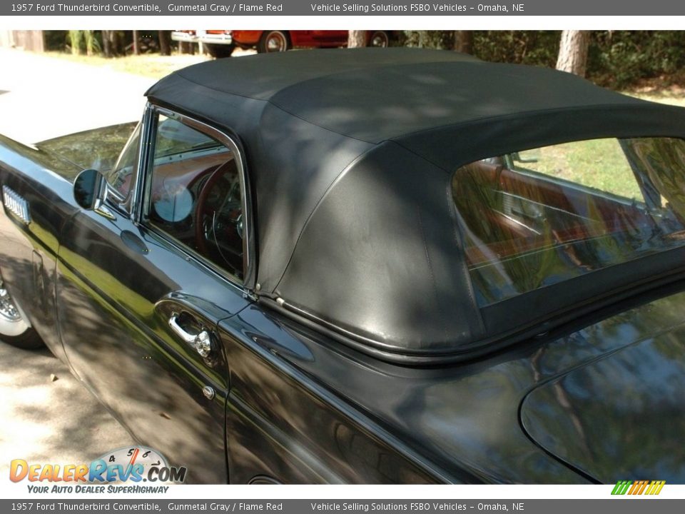 1957 Ford Thunderbird Convertible Gunmetal Gray / Flame Red Photo #19