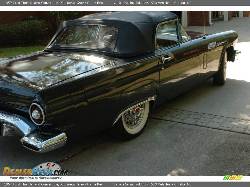 1957 Ford Thunderbird Convertible Gunmetal Gray / Flame Red Photo #20