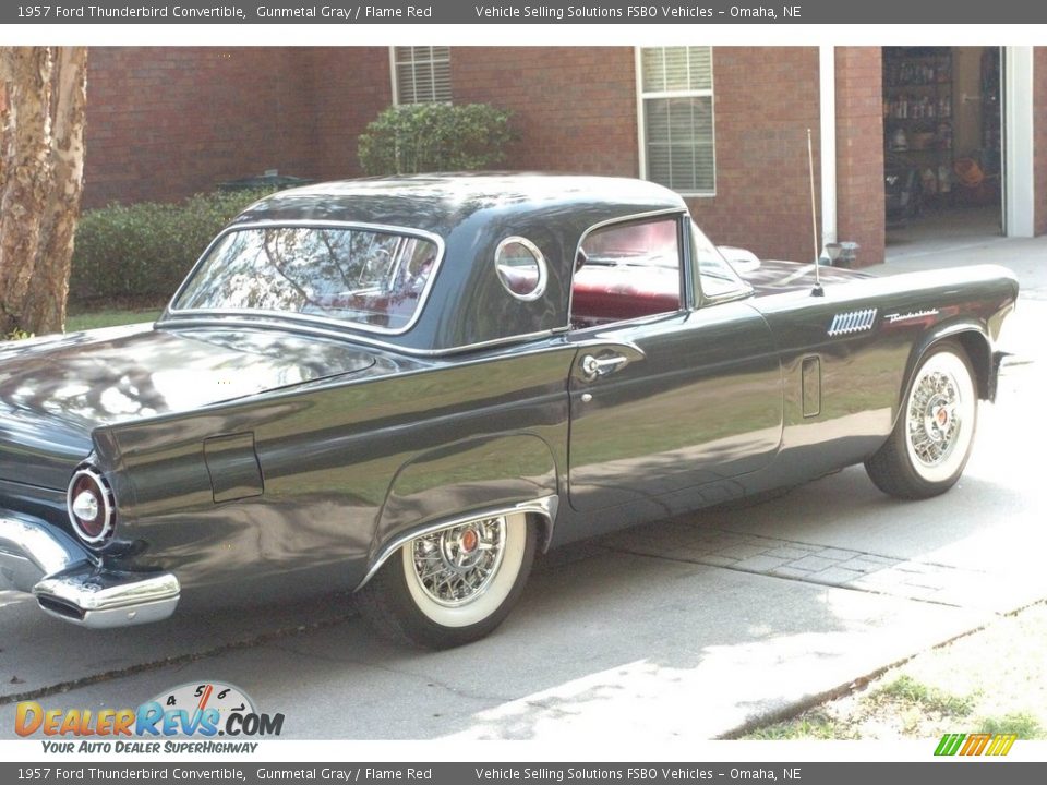 1957 Ford Thunderbird Convertible Gunmetal Gray / Flame Red Photo #21