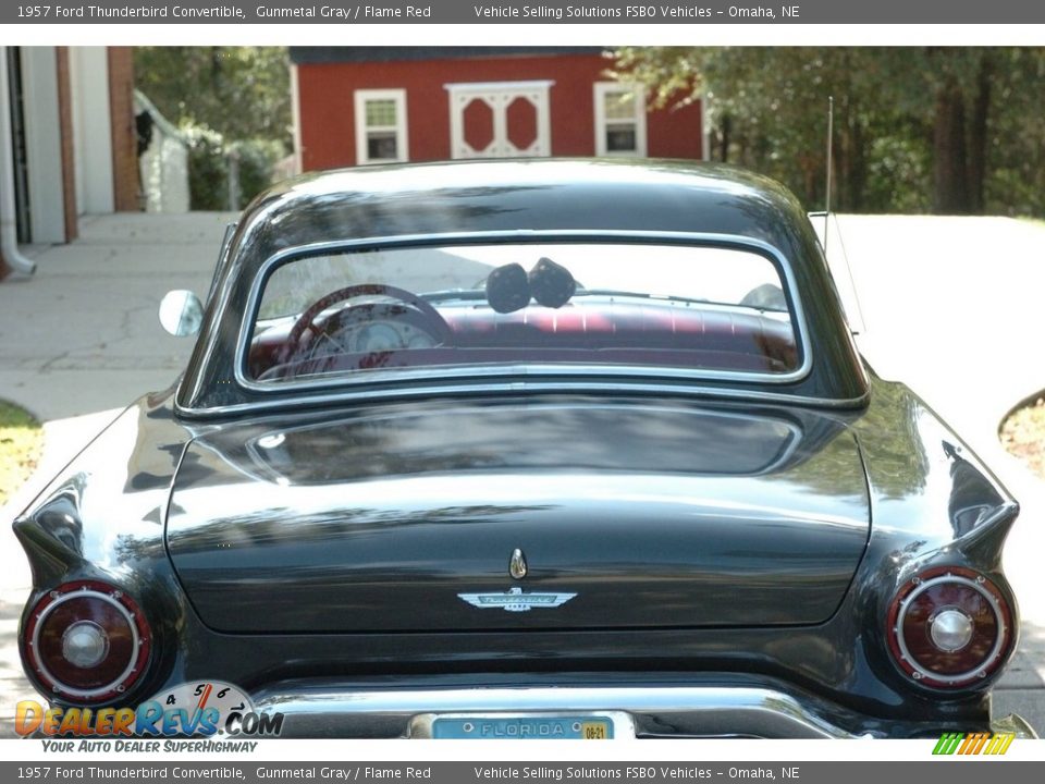 1957 Ford Thunderbird Convertible Gunmetal Gray / Flame Red Photo #23