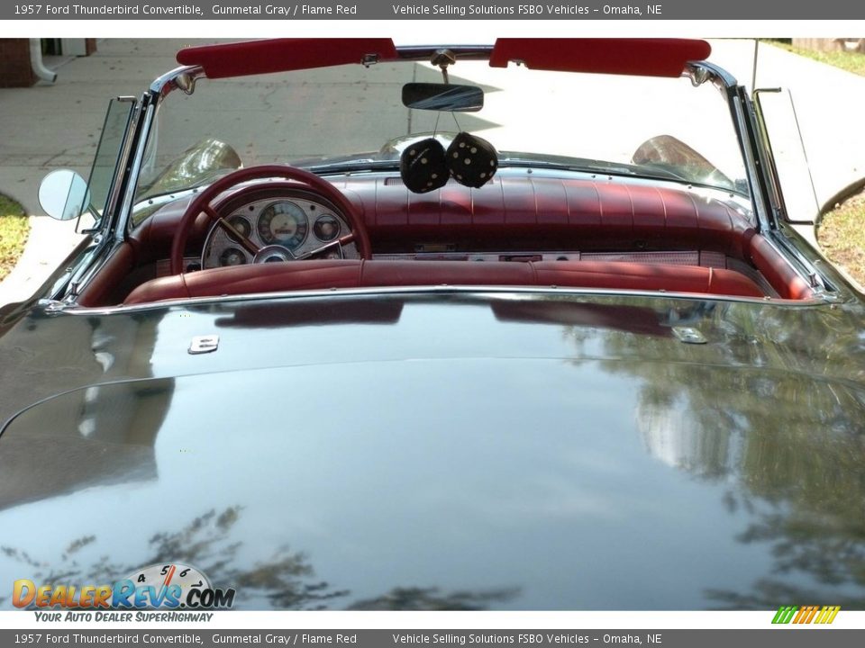 1957 Ford Thunderbird Convertible Gunmetal Gray / Flame Red Photo #24