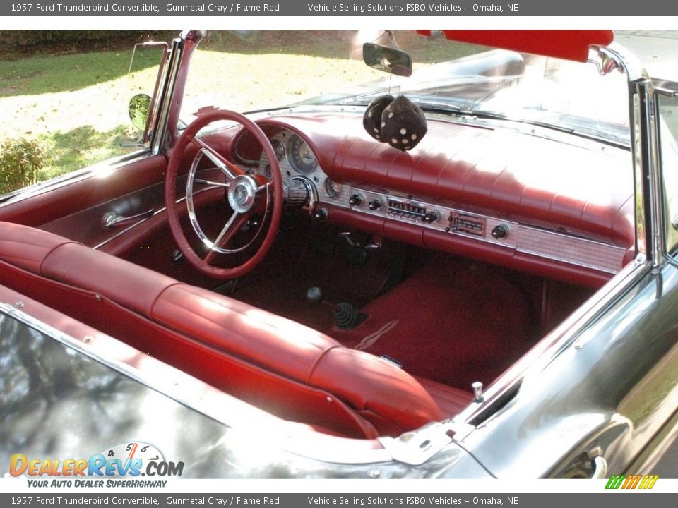 Flame Red Interior - 1957 Ford Thunderbird Convertible Photo #25