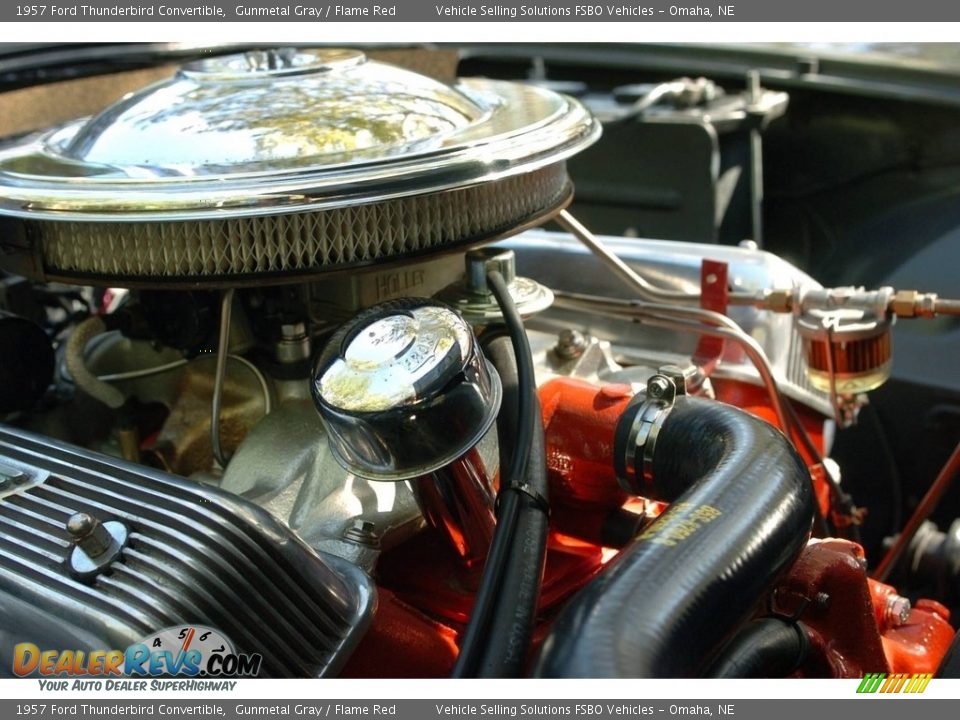 1957 Ford Thunderbird Convertible Gunmetal Gray / Flame Red Photo #30