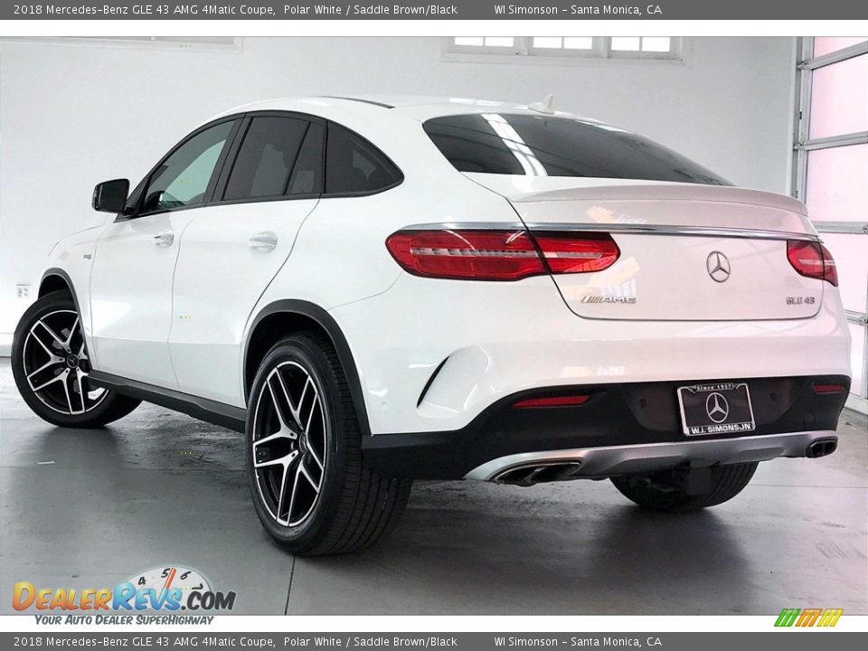 2018 Mercedes-Benz GLE 43 AMG 4Matic Coupe Polar White / Saddle Brown/Black Photo #10