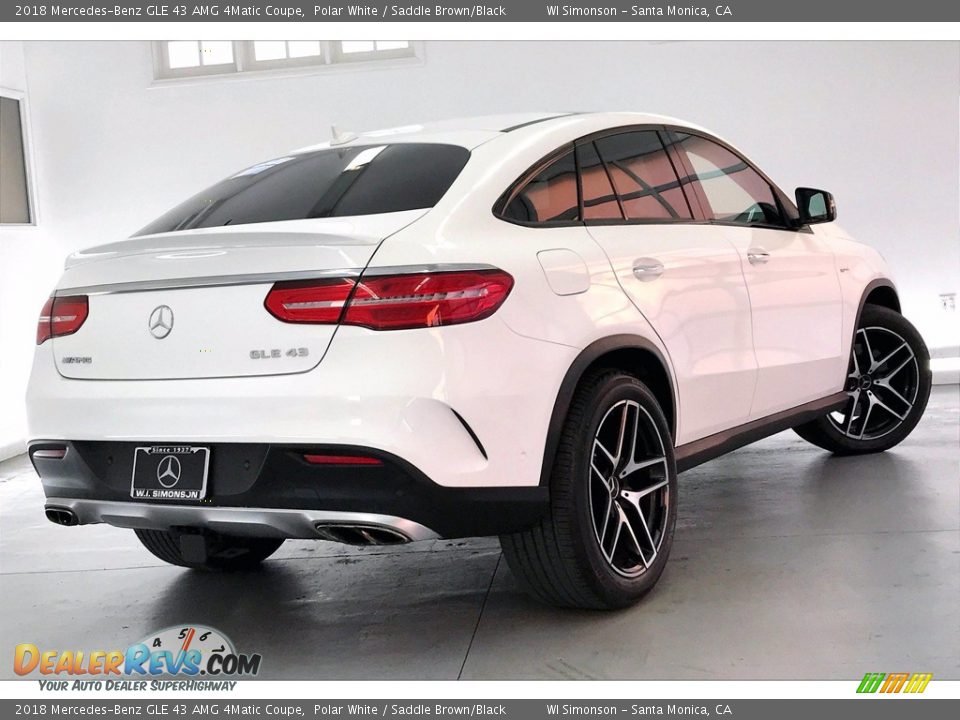 2018 Mercedes-Benz GLE 43 AMG 4Matic Coupe Polar White / Saddle Brown/Black Photo #13