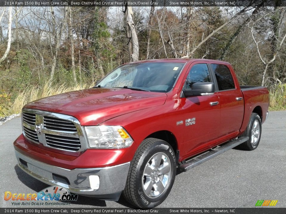 2014 Ram 1500 Big Horn Crew Cab Deep Cherry Red Crystal Pearl / Black/Diesel Gray Photo #2