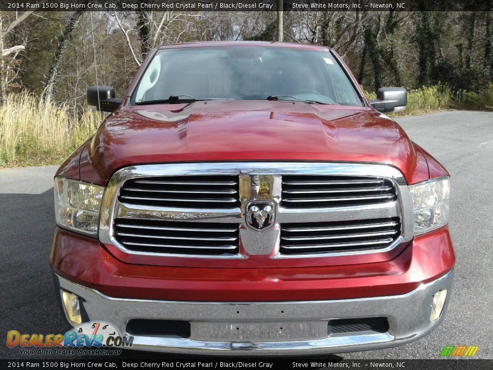 2014 Ram 1500 Big Horn Crew Cab Deep Cherry Red Crystal Pearl / Black/Diesel Gray Photo #3