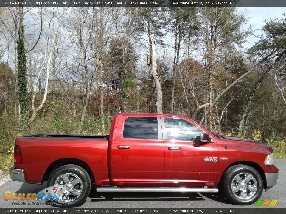 2014 Ram 1500 Big Horn Crew Cab Deep Cherry Red Crystal Pearl / Black/Diesel Gray Photo #5