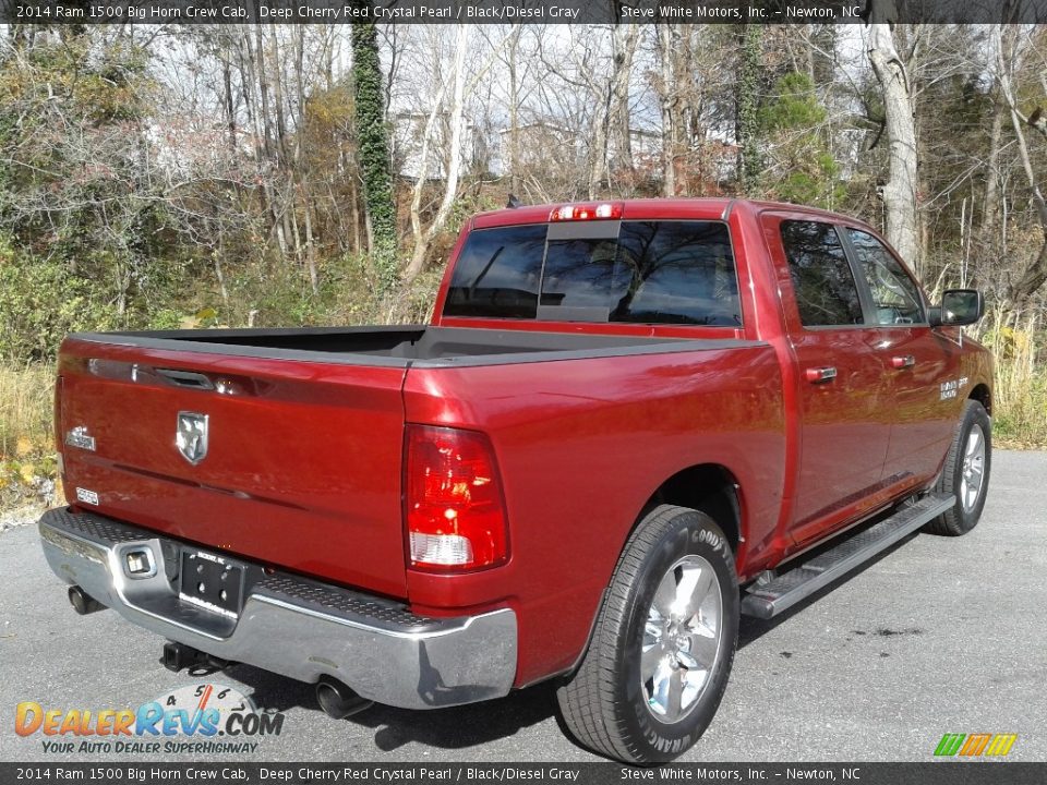 2014 Ram 1500 Big Horn Crew Cab Deep Cherry Red Crystal Pearl / Black/Diesel Gray Photo #6