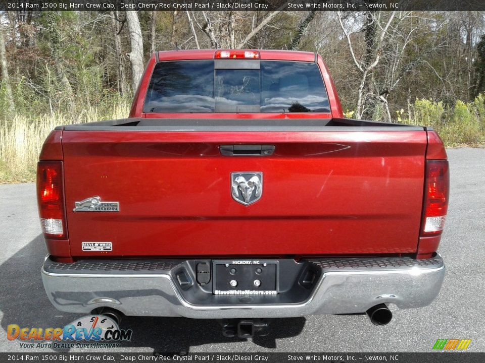 2014 Ram 1500 Big Horn Crew Cab Deep Cherry Red Crystal Pearl / Black/Diesel Gray Photo #7