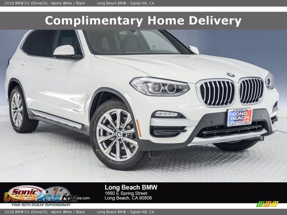 2018 BMW X3 xDrive30i Alpine White / Black Photo #1