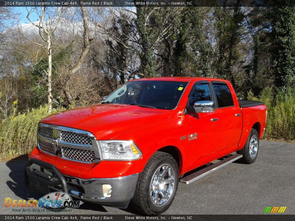 2014 Ram 1500 Laramie Crew Cab 4x4 Flame Red / Black Photo #3