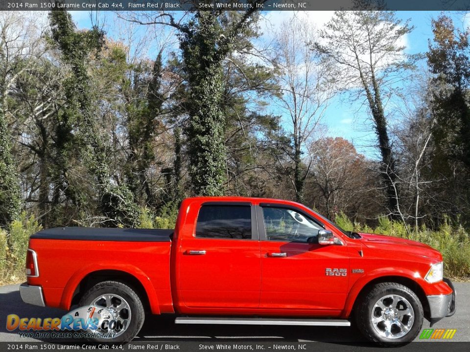 2014 Ram 1500 Laramie Crew Cab 4x4 Flame Red / Black Photo #6