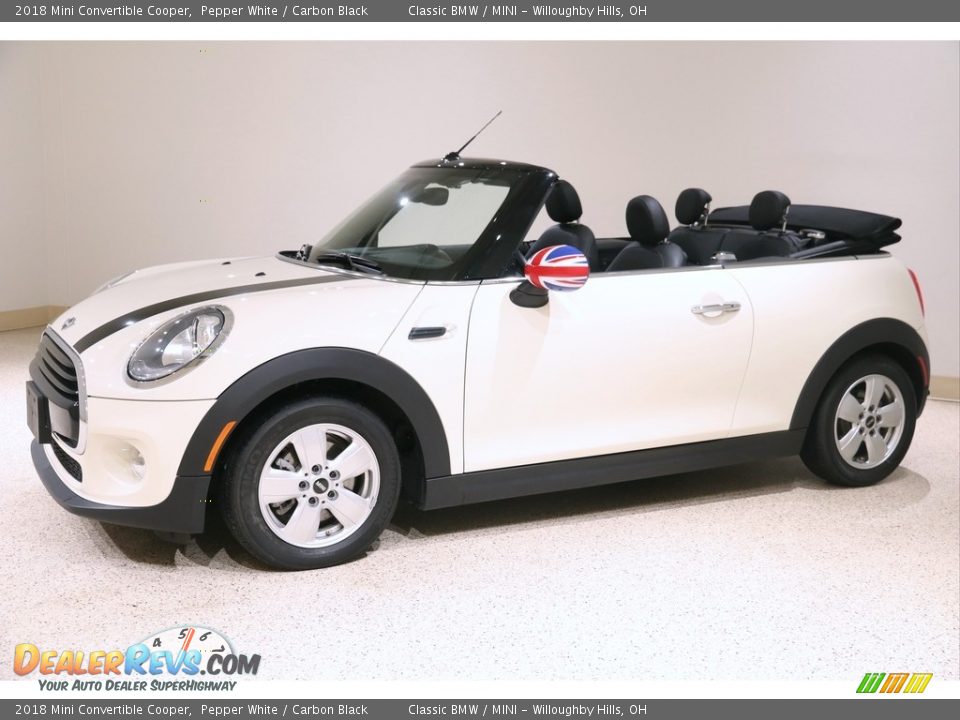 2018 Mini Convertible Cooper Pepper White / Carbon Black Photo #4