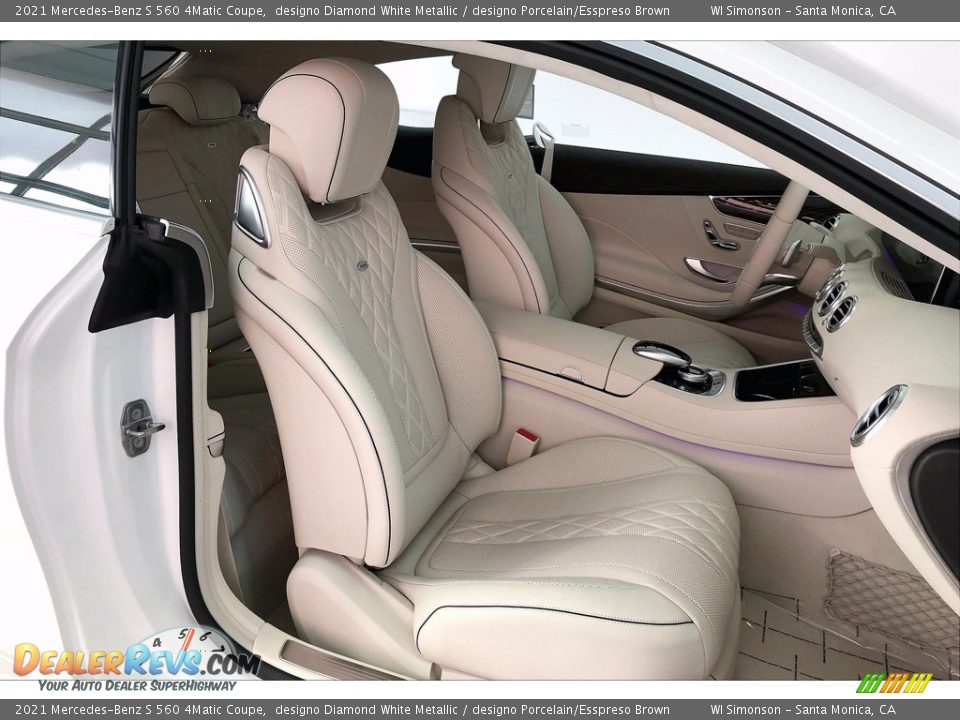 designo Porcelain/Esspreso Brown Interior - 2021 Mercedes-Benz S 560 4Matic Coupe Photo #5