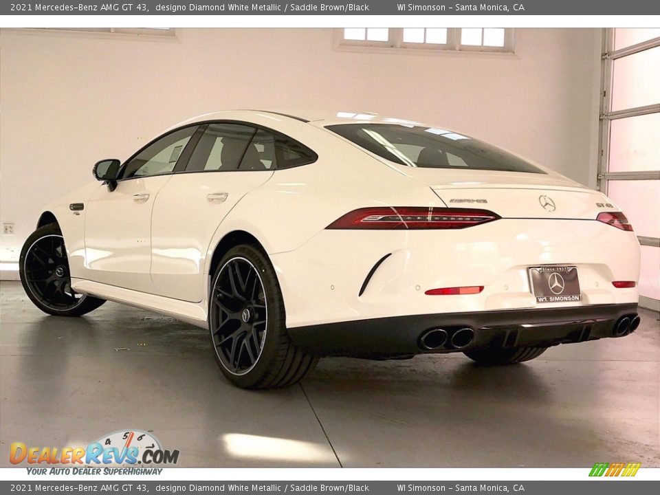 2021 Mercedes-Benz AMG GT 43 designo Diamond White Metallic / Saddle Brown/Black Photo #2