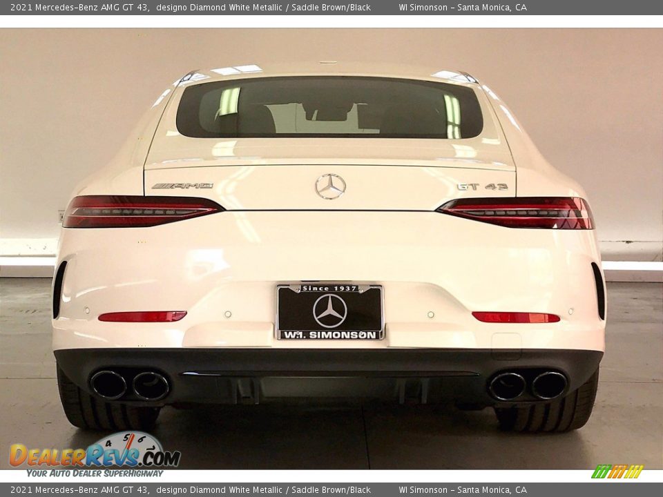 2021 Mercedes-Benz AMG GT 43 designo Diamond White Metallic / Saddle Brown/Black Photo #3