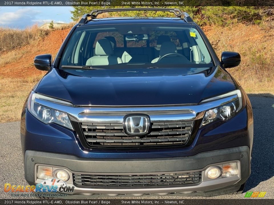 2017 Honda Ridgeline RTL-E AWD Obsidian Blue Pearl / Beige Photo #4