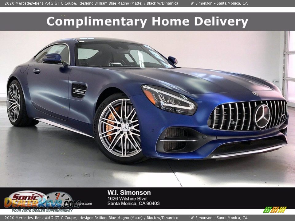 2020 Mercedes-Benz AMG GT C Coupe designo Brilliant Blue Magno (Matte) / Black w/Dinamica Photo #1