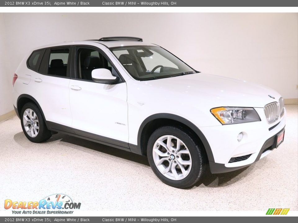 2012 BMW X3 xDrive 35i Alpine White / Black Photo #1