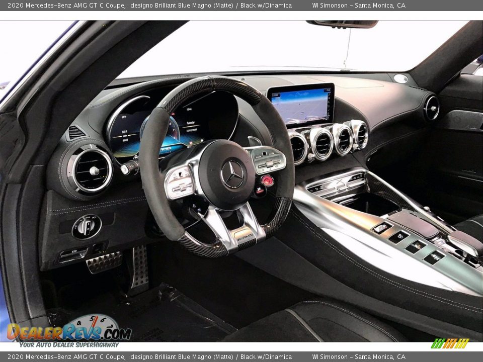 2020 Mercedes-Benz AMG GT C Coupe designo Brilliant Blue Magno (Matte) / Black w/Dinamica Photo #4