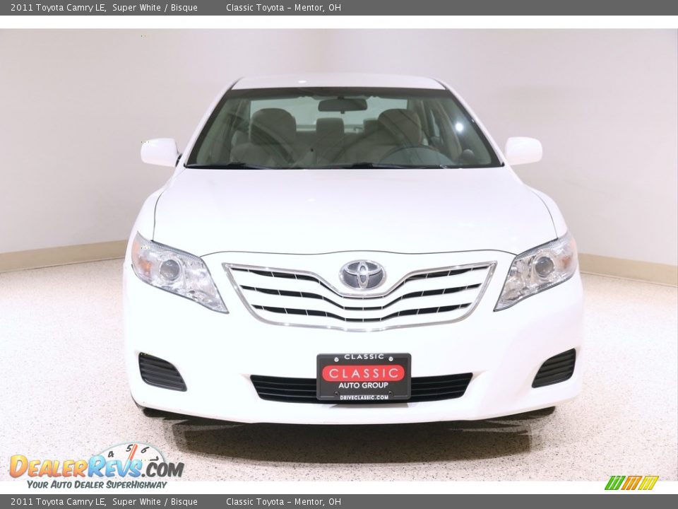 2011 Toyota Camry LE Super White / Bisque Photo #2