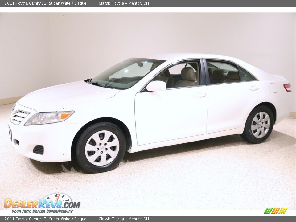 2011 Toyota Camry LE Super White / Bisque Photo #3