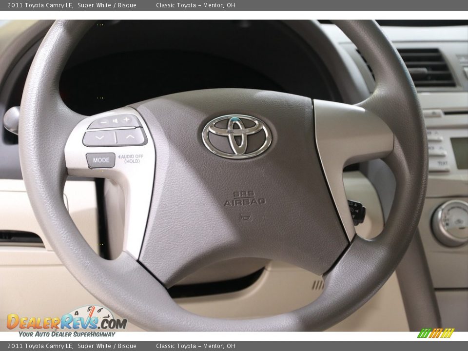 2011 Toyota Camry LE Super White / Bisque Photo #7
