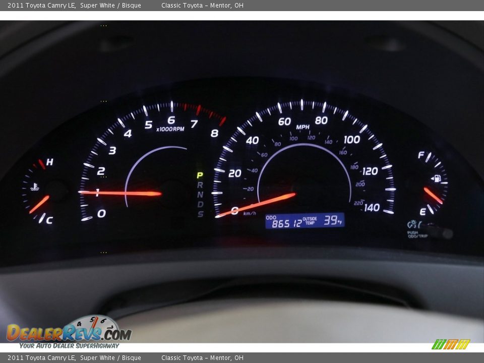 2011 Toyota Camry LE Super White / Bisque Photo #8