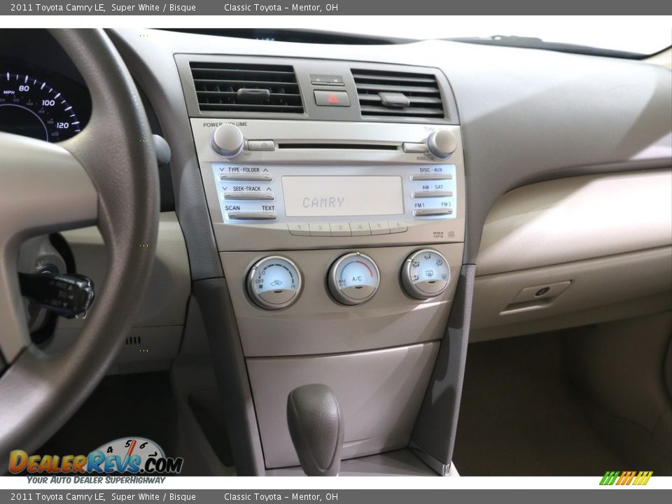 2011 Toyota Camry LE Super White / Bisque Photo #10