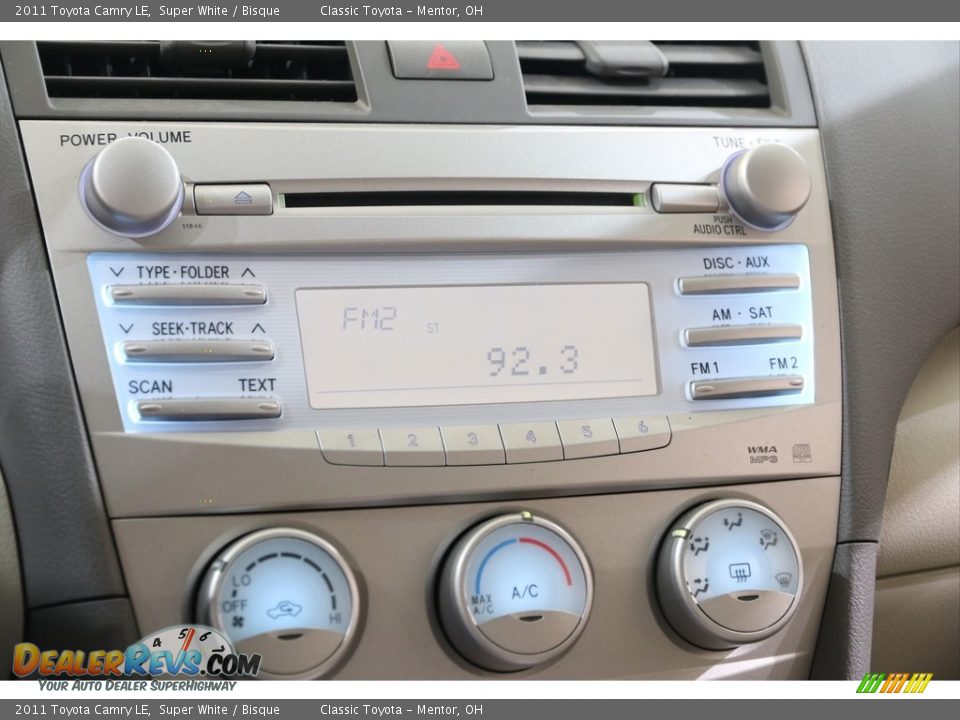 2011 Toyota Camry LE Super White / Bisque Photo #11