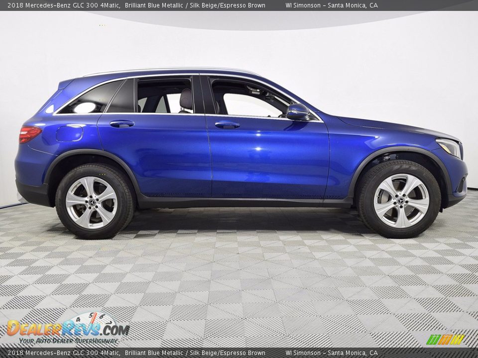 2018 Mercedes-Benz GLC 300 4Matic Brilliant Blue Metallic / Silk Beige/Espresso Brown Photo #2