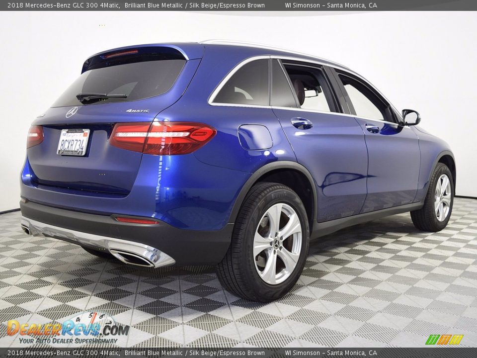 2018 Mercedes-Benz GLC 300 4Matic Brilliant Blue Metallic / Silk Beige/Espresso Brown Photo #3