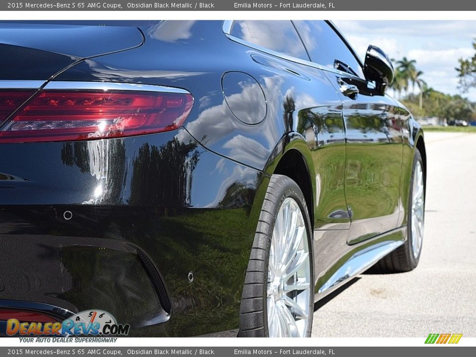 2015 Mercedes-Benz S 65 AMG Coupe Obsidian Black Metallic / Black Photo #7