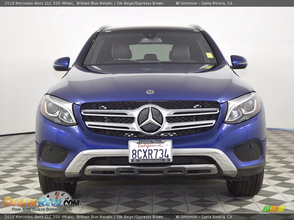 2018 Mercedes-Benz GLC 300 4Matic Brilliant Blue Metallic / Silk Beige/Espresso Brown Photo #7