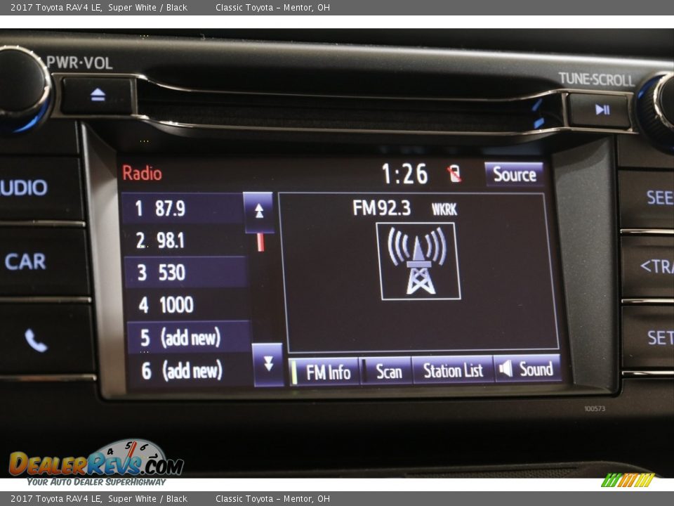 2017 Toyota RAV4 LE Super White / Black Photo #10