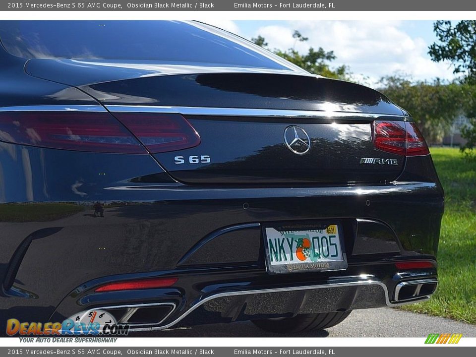 2015 Mercedes-Benz S 65 AMG Coupe Obsidian Black Metallic / Black Photo #11
