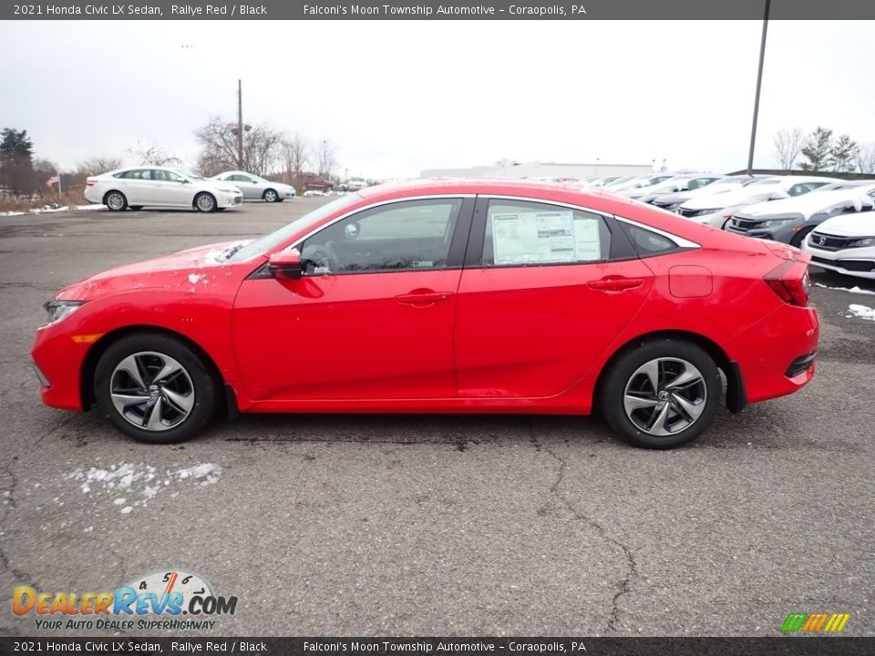 2021 Honda Civic LX Sedan Rallye Red / Black Photo #3