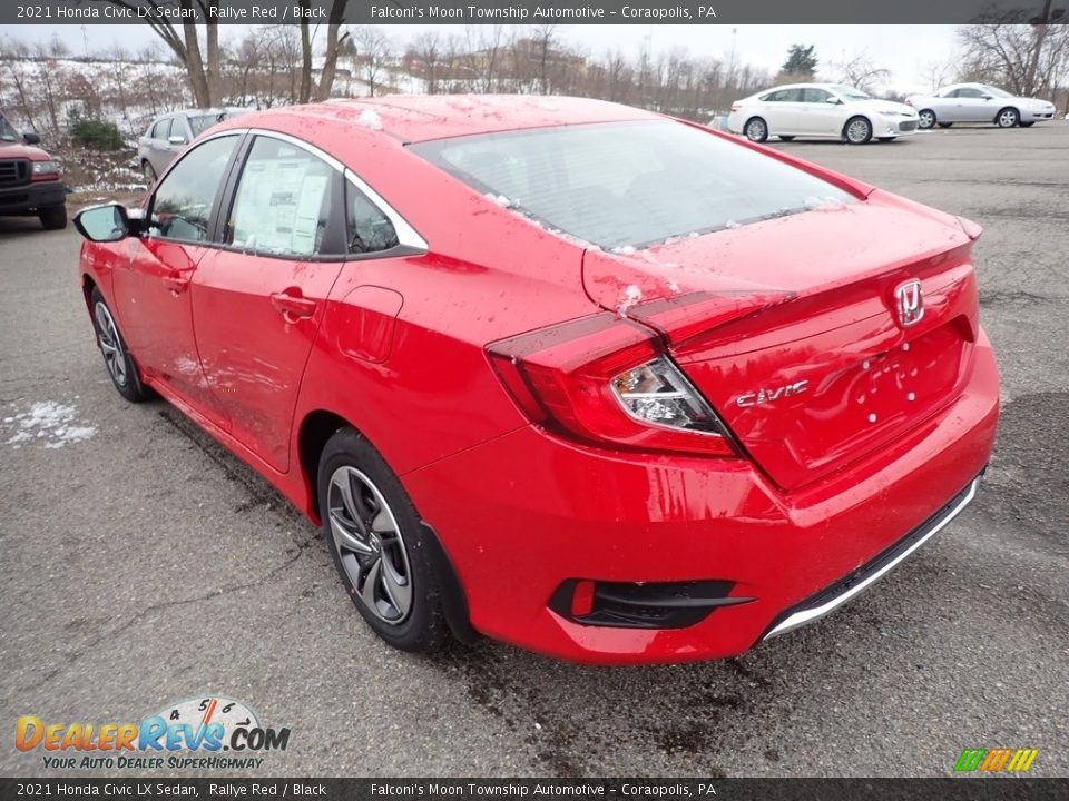 2021 Honda Civic LX Sedan Rallye Red / Black Photo #4